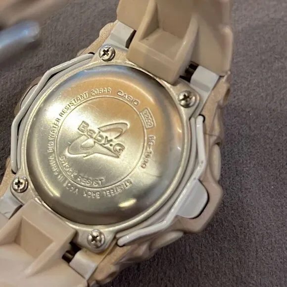 Casio Womens Water Shock Resistant Baby G Digital‎ Wristwatch Cream Rose Gold - Picture 5 of 8